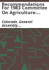 Recommendations_for_1983_Committee_on_Agriculture