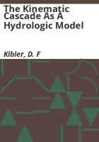 The_kinematic_cascade_as_a_hydrologic_model