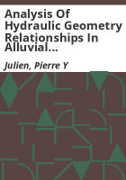 Analysis_of_hydraulic_geometry_relationships_in_alluvial_channels