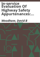 In-service_evaluation_of_highway_safety_appurtenances