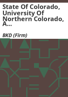 State_of_Colorado__University_of_Northern_Colorado__a_component_unit_of_the_state_of_Colorado__financial_and_compliance__audit__fiscal_years_ended_June_30__2005_and_2004