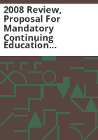 2008_review__proposal_for_mandatory_continuing_education_for_electricians