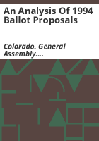 An_analysis_of_1994_ballot_proposals