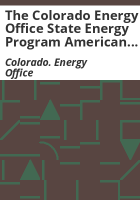 The_Colorado_Energy_Office_State_Energy_Program_American_Reinvestment___Recovery_Act_report