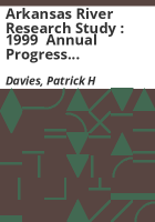 Arkansas_River_research_study___1999__annual_progress_report
