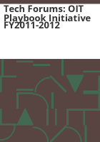Tech_forums__OIT_playbook_initiative_FY2011-2012
