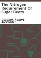 The_nitrogen_requirement_of_sugar_beets