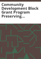 Community_development_block_grant_program_preserving_America