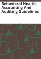Behavioral_health_accounting_and_auditing_guidelines