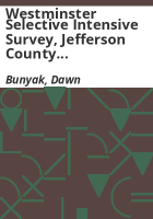 Westminster_selective_intensive_survey__Jefferson_County_Westminster__Colorado__cultural_resource_survey_2008-2009