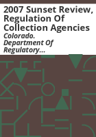 2007_Sunset_review__Regulation_of_collection_agencies
