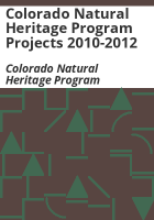 Colorado_Natural_Heritage_Program_projects_2010-2012