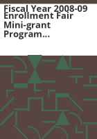 Fiscal_year_2008-09_enrollment_fair_mini-grant_program_summary