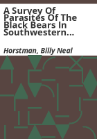 A_survey_of_parasites_of_the_black_bears_in_southwestern_Colorado