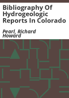 Bibliography_of_hydrogeologic_reports_in_Colorado