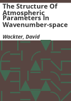 The_structure_of_atmospheric_parameters_in_wavenumber-space
