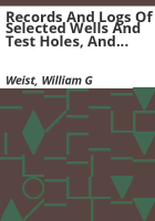Records_and_logs_of_selected_wells_and_test_holes__and_chemical_analyses_of_ground_water__Yuma_County__Colorado