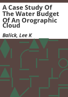 A_case_study_of_the_water_budget_of_an_orographic_cloud