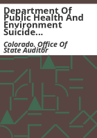 Department_of_Public_Health_and_Environment_suicide_prevention_performance_audit