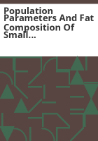 Population_parameters_and_fat_composition_of_small_mammals_on_Pueblo_Chemical_Depot__2000-2003_