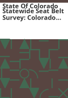 State_of_Colorado_statewide_seat_belt_survey