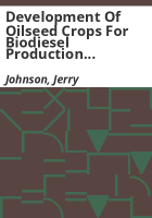Development_of_oilseed_crops_for_biodiesel_production_under_Colorado_limited_irrigation_conditions