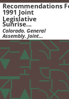 Recommendations_for_1991_Joint_Legislative_Sunrise_Sunset_Review_Committee
