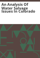 An_analysis_of_water_salvage_issues_in_Colorado