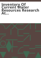 Inventory_of_current_water_resources_research_at_Colorado_State_University