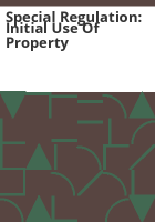 Special_regulation__initial_use_of_property