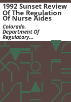1992_sunset_review_of_the_regulation_of_nurse_aides